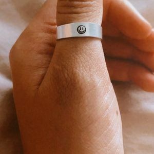 smiley face stamped ring :)